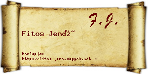 Fitos Jenő névjegykártya