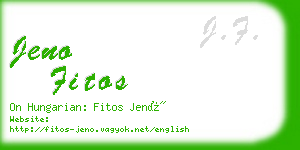 jeno fitos business card